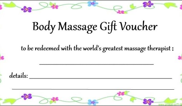 Gift Certificate for Couples Massage: The Perfect Present for Love and Relaxation Gift Certificate for Couples Massage