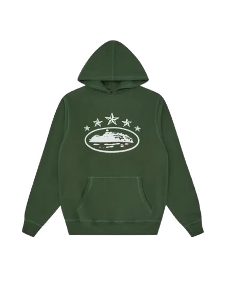 Sweat à Capuche 5 Starz Alcatraz Vert Corteiz