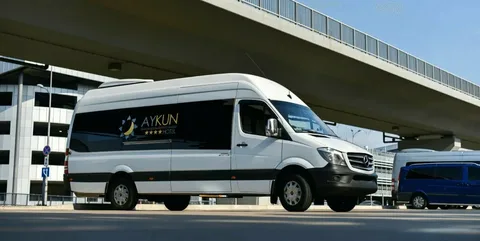 Minibus on Airport