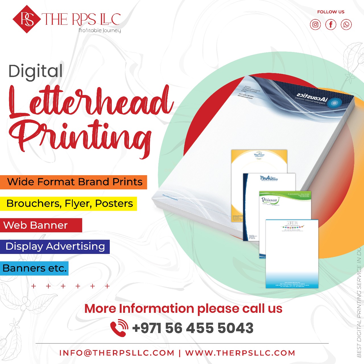 letterhead printing dubai