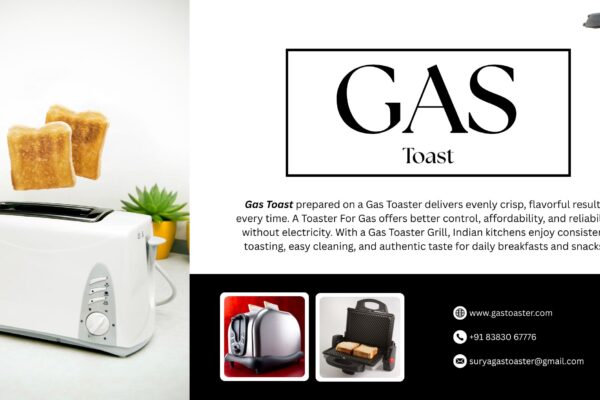 Gas Toast prepared using a gas toaster grill for crispy, even toasting
